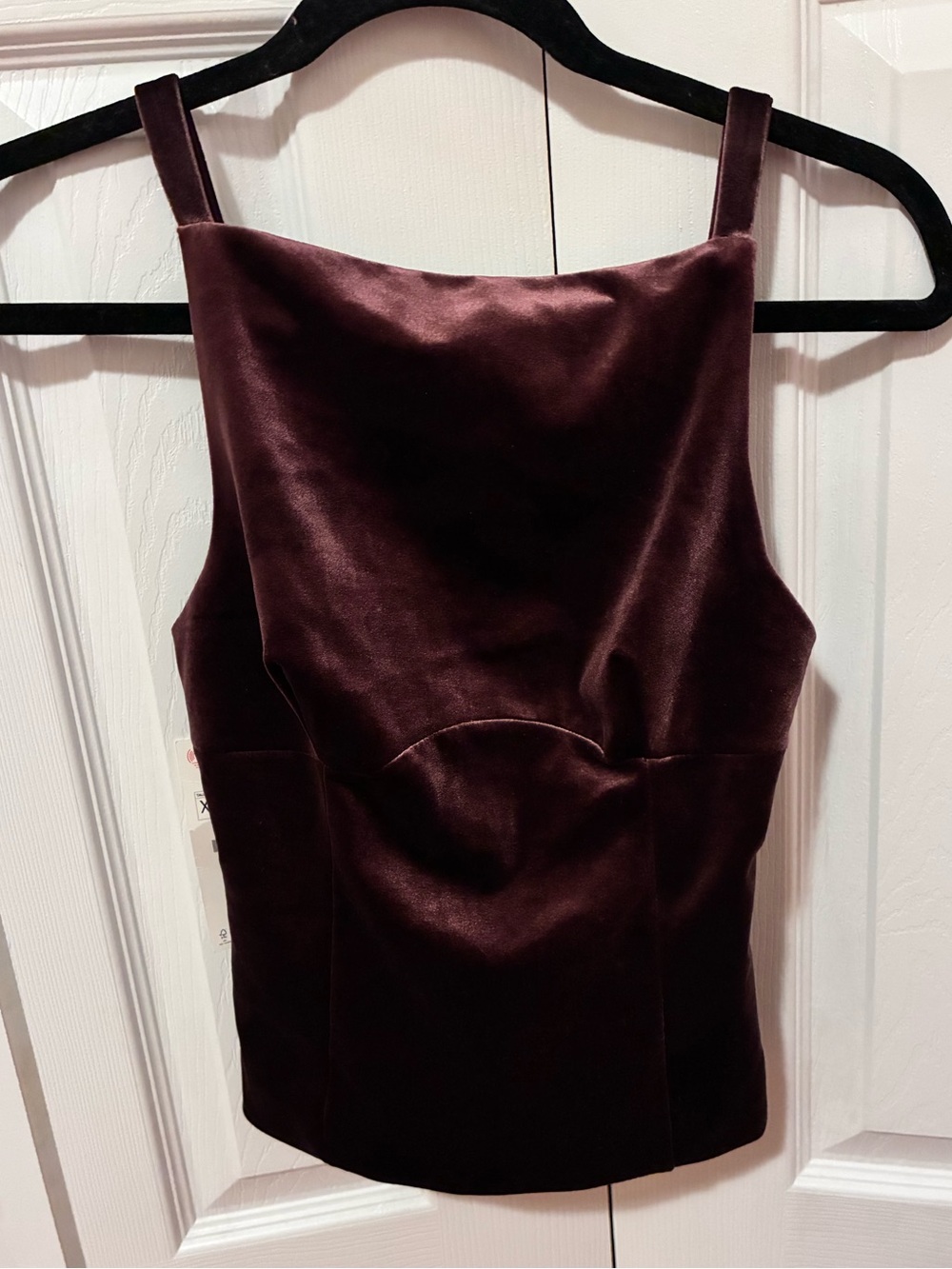 Zara Velvet Bow Back Top